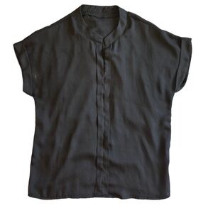 Vintage Polyester Sleeveless Classic Black Women's Top